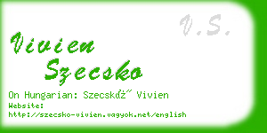 vivien szecsko business card